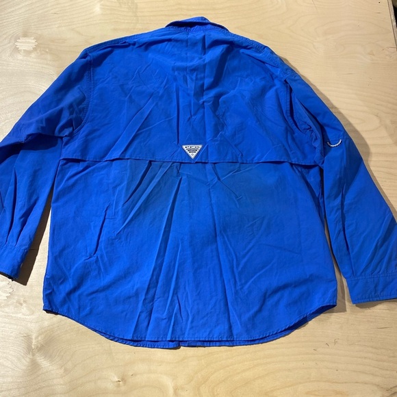 Columbia PFG Royal Blue Button-Up Shirt Large (NM) - Picture 11 of 11